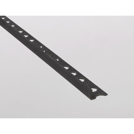 Profilé de finition sol et mur 10x2500mm – Finition spéciale pour intérieur et extérieur – Couleur noire – Lot de 10 unités – Emac - Negro-75