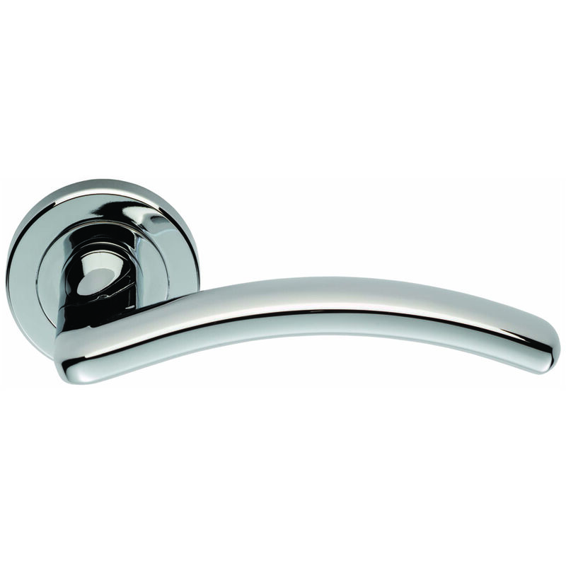 Serozzetta Design Lever on Round Rose Polished Chrome