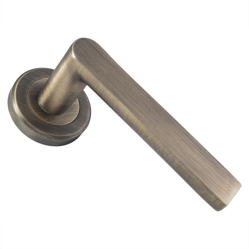 Serozzetta Edge Lever on Round Rose Antique Brass