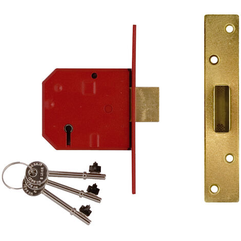 Union 5 Lever Sashlock 79.5mm Polished Brass