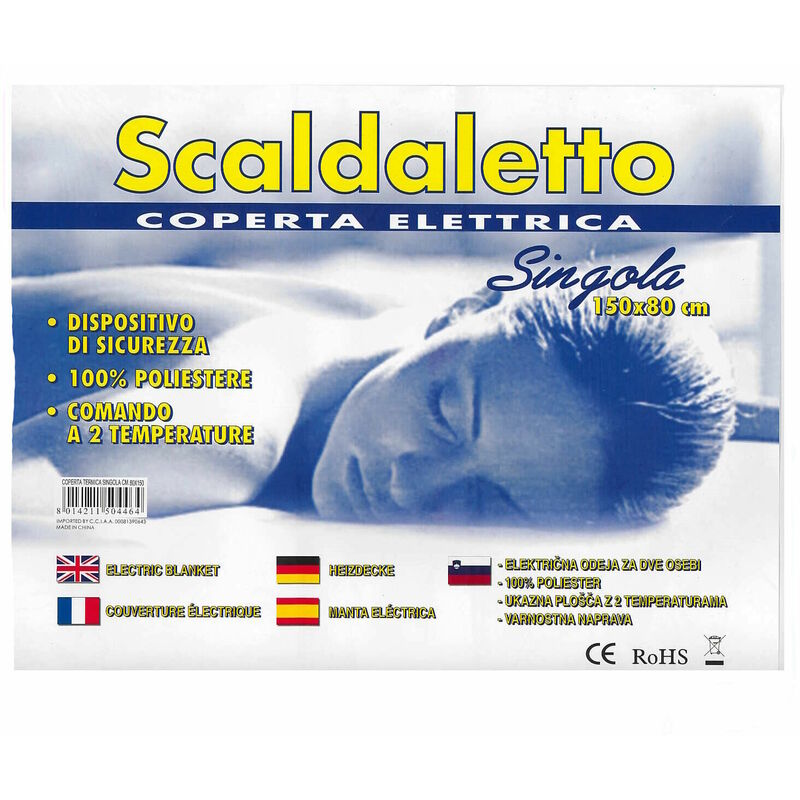 SCALDALETTO TERMOCOPERTA SCALDASONNO COPERTA TERMICA SINGOLO E