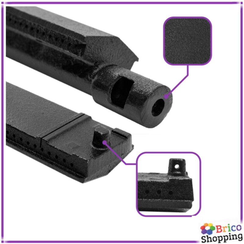 Bruciatore A Gas In Ghisa 40cm BricoShopping - Ricambio Universale Per Barbecue E Griglie - Foto 8