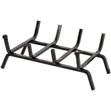 Brucialegna in acciaio verniciato per camino cm 40x35 sezione mm12x12 sostegno per legna