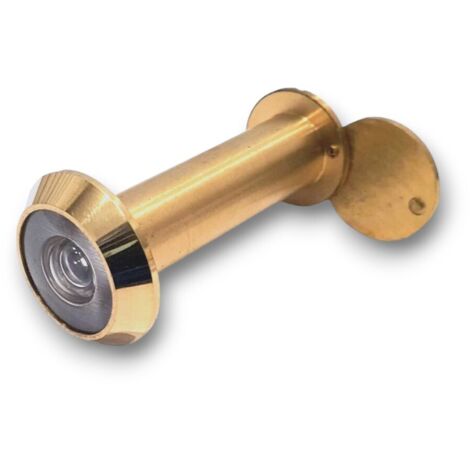 Spioncino per porta blindata legno ingresso oro chIn alluminio mm 50 80 foro 14