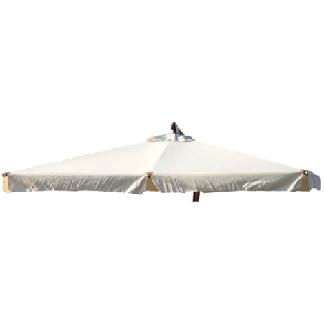 Telo Di Ricambio Per Ombrellone Quadrato 3x3 Metri | Poliestere 180gr/mq Beige | Con Airvent E Tasche Per Stecche - Foto 11