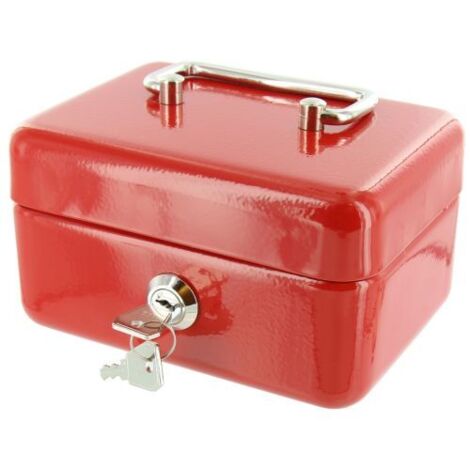 Cassetta Portavalori 15x11 Cm Con Chiave E Maniglia Salvadanaio