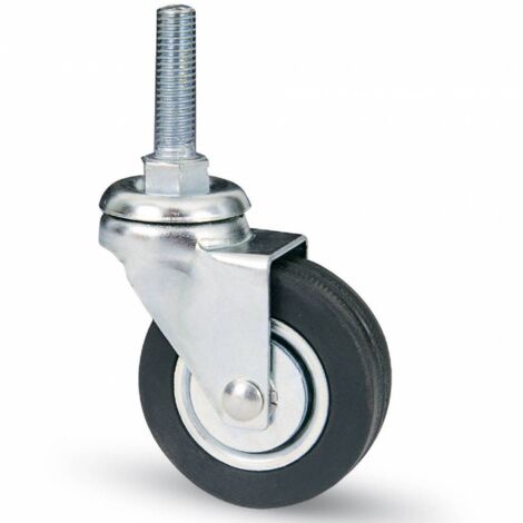 20 x RUOTA MOBILE D 50 MM GOMMA 160/B PERNO 8MA POR 30 KG