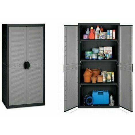 Armadio Resina Tuttopiani Terry Jumbo Pvc Esterno 90x54x180 4 Piani