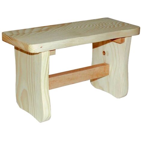 Sgabello In Legno Pino Grezzo Sedia Bimbo Bambino Cucina Poggiapiedi Sediolina