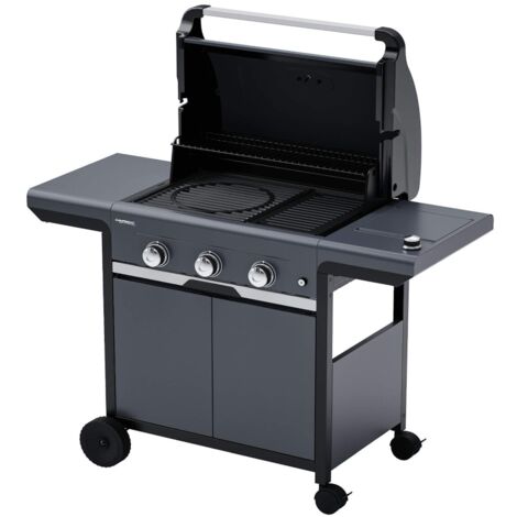 Barbecue a Gas Campingaz 3 Fuochi Select 3 EXS Griglia Piastra In Ghisa Fornello