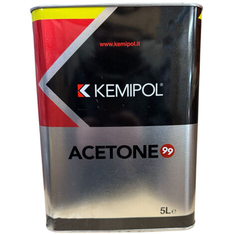 Kemipol Acetone Puro Solvente Sgrassante Attrezzi Vernici Lacche Resine Adesivi 5 lt