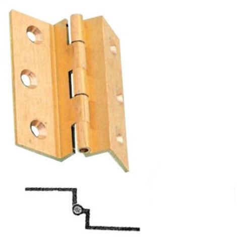 CERNIERA OTTONE FRESATA DOPPIA ZANCA COLLO GRADINO DENTE mm 40 50 60 - Taglia: B