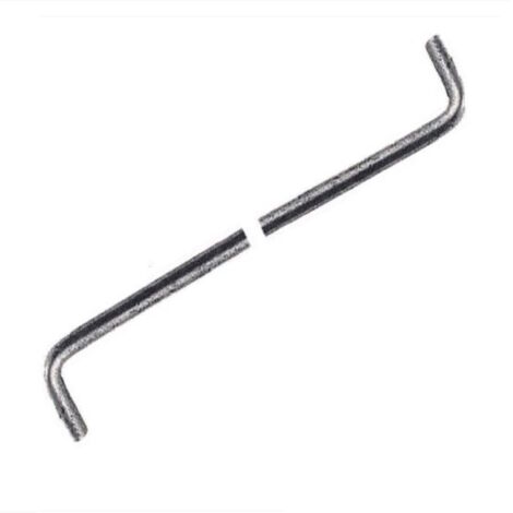 Ferro Cremonese Asta Ferri Maniglia Balcone Con Doppia Piega H 120 Cm