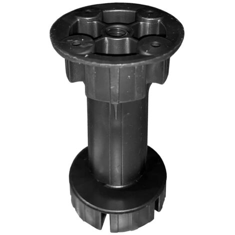 Piedini Regolabili per Cucina Mobili Zoccolatur Plastica Cm 12 NERO CF 4 PZ