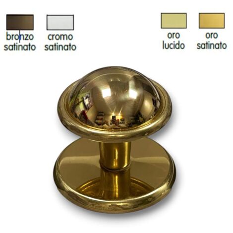 Pomolo Pomo Per Porta Portoncini In Ottone 70 Mm Bronzo Cromo  Satinato Oro - Colore: Bronzo