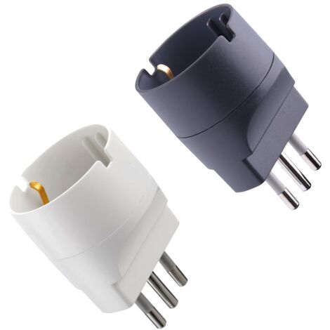ADATTATORE SINGOLO RIDUTTORE RIDUZIONE PRESA SCHUKO TEDESCA SPINA 16A 10A NERA - Modello: 10 A - Colore: Bianco