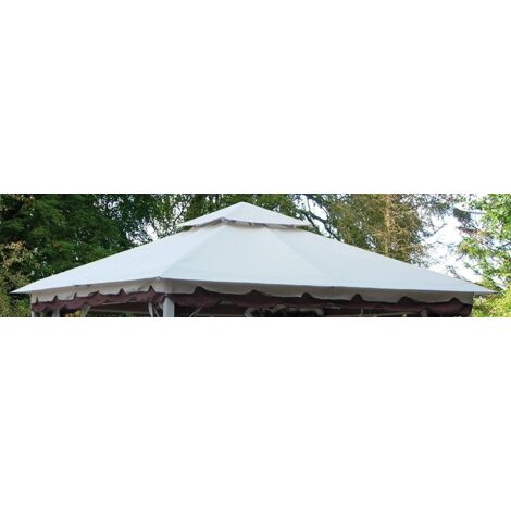 Telo Di Copertura Ricambio Top Superiore Per Gazebo 3x3 Impermeabile Con Cupola Smeralda