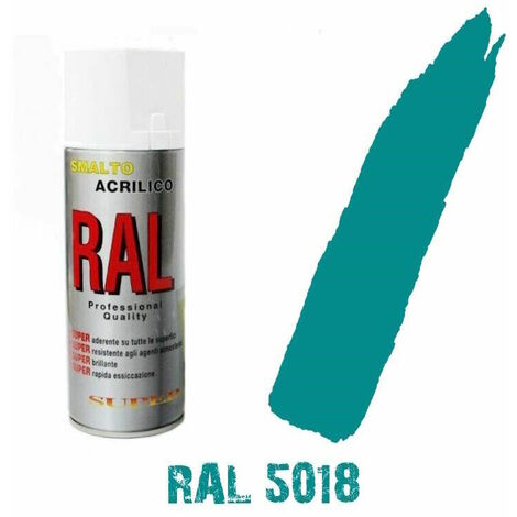 Bomboletta Spray Turchese Metallizzato - Vernice Fai Da Te Per Metallo, Legno E Plastica - Foto 8