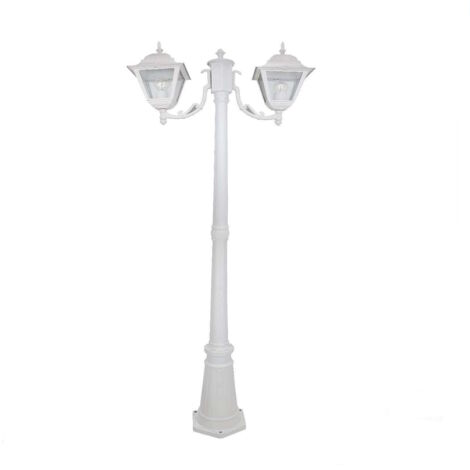 Lampione Da Terra LED Per Esterno STANDY - 150cm, Bianco, Attacco E27, Per Giardino E Terrazza