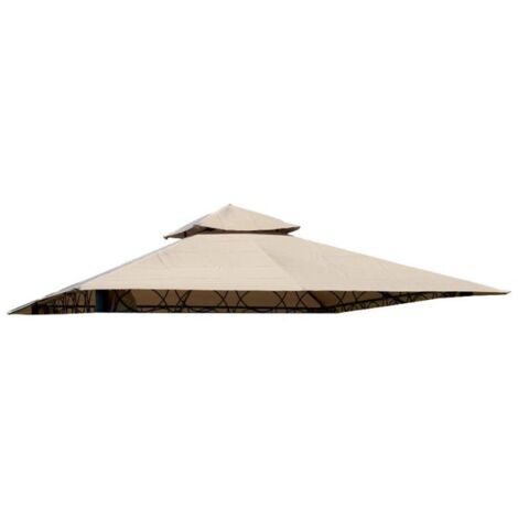 Top Telo Di Ricambio Per Gazebo Alluminio Cairo Eden 3x3 Con Air Vent Con Punte