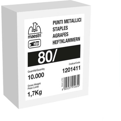 Maestri Punti 80/10 Rocama Graffette Metallici 10000 Spille Spillatrice Da Banco
