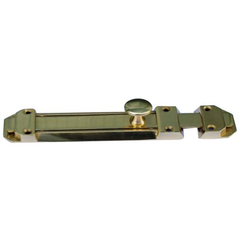 Catenaccio Orizzontale in Ottone Lucido Cm 15 Per Porte Portoncini Portoni