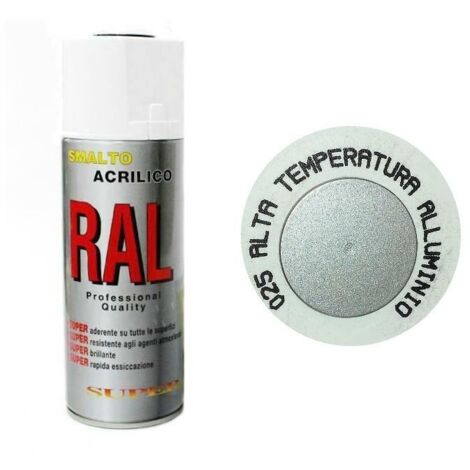 Bomboletta Spray Alta Temperatura Alluminio 600° Rapida Essiccazione Marmitte Ca