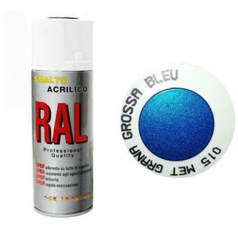 Bomboletta spray metallizzato blu grana grossa acrilico diamantato