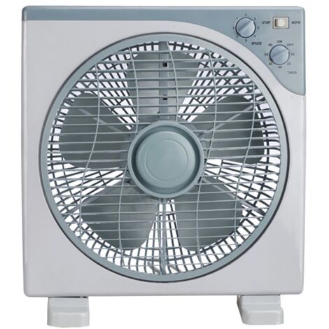 Ventilatore A Pavimento Cm 30 Box Piatto Piccolo Compatto Con Timer 3 Velocità Griglia Girevole (1/3)