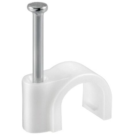 Fissacavi Pvc Con Chiodo Mm 8 Conf 60 Pz Ganci Con Chiodino Per Cavo Filo