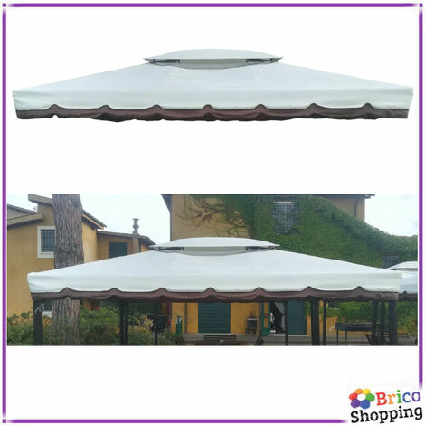 Telo ricambio per Gazebo 3x4 metri Airvent Poliestere Copertura Impermeabile PVC