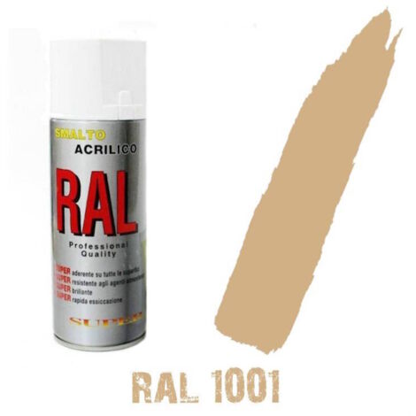 Bomboletta spray ral 1001 avorio beige scuro acrilico vernice brillante lucido