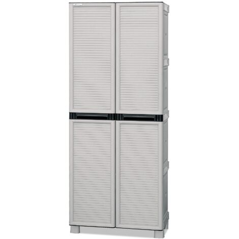 Armadio In Resina Tuttopiani Forte Pvc Per Esterno 70x172h Made Italy Mensole