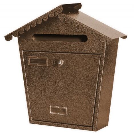 Cassetta Postale da Esterno in Lamiera Tetto e Serratura di Sicurezza