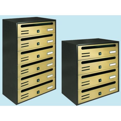 Cassetta Postale Posta Condominio Alubox Trimec 4p Cubo Componibile Orizzontale (1/3)