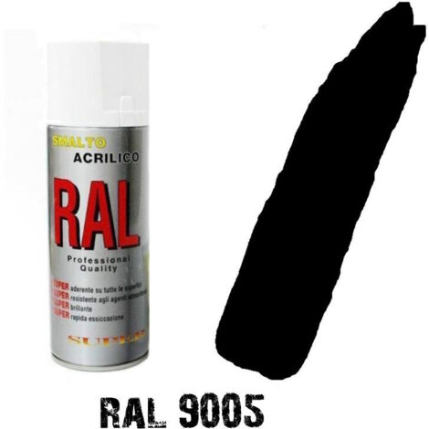 Bomboletta Spray Nero Opaco Ral 9005 Acrilico Vernice Opaca Rapida Essic. Graff