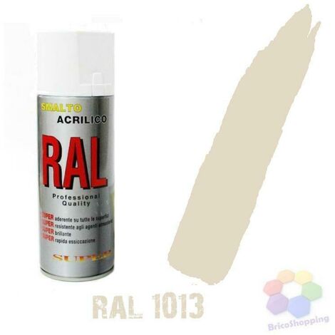 Bomboletta spray avorio chiaro infissi alluminio ral 1013 acrilico vernice  brill