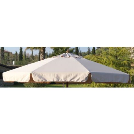 TOP TELO RICAMBIO OMBRELLONE DECENTRATO LEGNO 3x4 CON AIRVENT ECRU 310GR/MQ - Foto 14