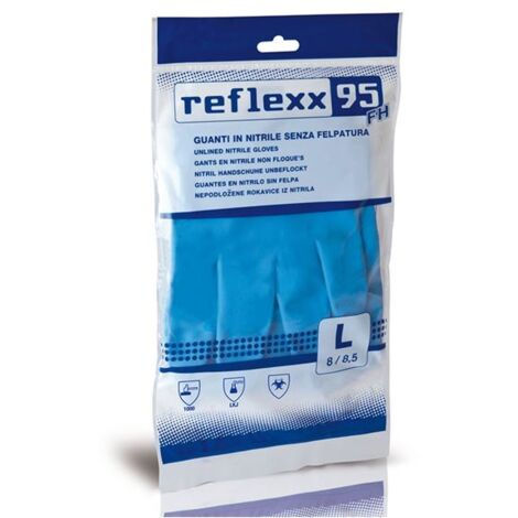 Guanti taglia M (7/7,5) riutilizzabili in nitrile 44 gr REFLEXX 95FH