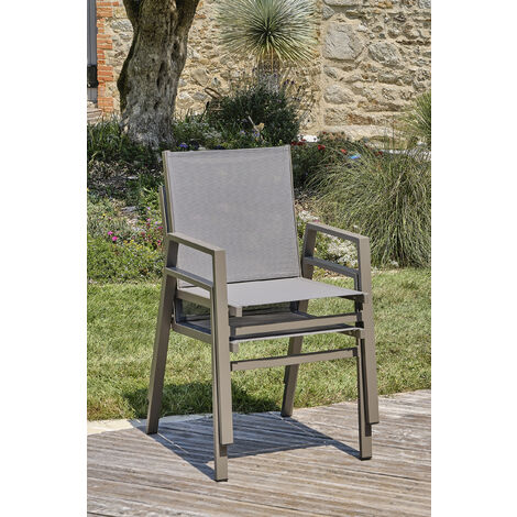 Set di 2 sedie da giardino impilabili Ares nero