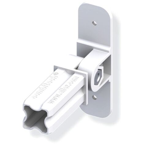 Connecteur base articulé blanc Ø23.5mm 1 embout pour tube alu et pvc