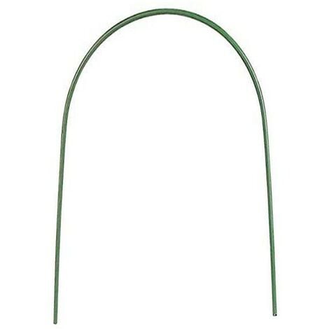 Nature - Arceau en acier plastifié vert de 11mm de diamètre sur 180cm longueur - Courbe de h66X103cm