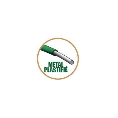 Nature - Arceau en acier plastifié vert de 11mm de diamètre sur 180cm longueur - Courbe de h66X103cm