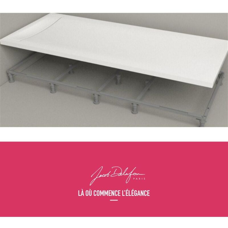 Kit De Réhausse Avec Tablier Blanc Pour Receveur De Douche Flight Jacob Delafon - En Aluminium Redécoupable - Pour Receveurs Flight Et Flight Safe - 9