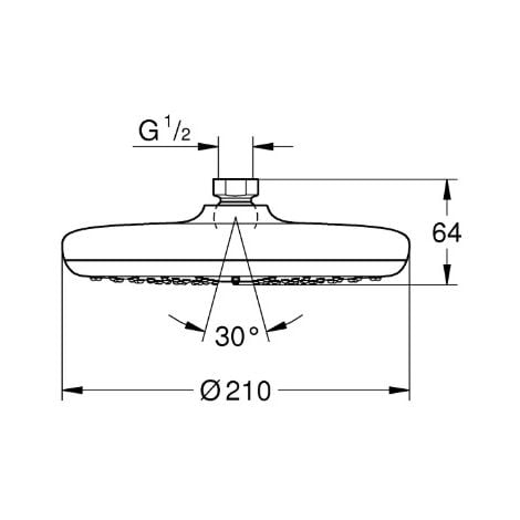 Colonne de douche thermostatique GROHE Vitalio Start System 210