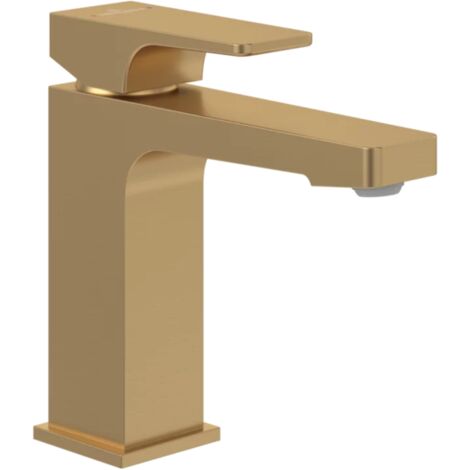Villeroy & Boch – Mitigeur de lavabo monocommande Architectura Square – Or brossé – Technologies AirPlus, AquaSmart, EasyClean – Hauteur 16,1 cm (1/7)