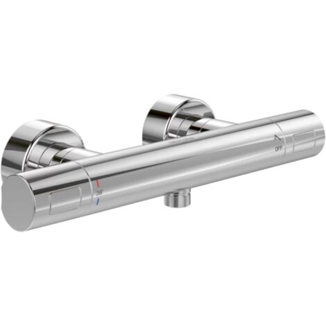 Villeroy & Boch – Mitigeur thermostatique de douche – Finition chrome – Laiton – Technologie CoolTap anti-brûlure – Débit 21 l/min – Installation murale