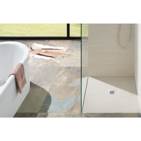 Wedi - Receveur à carreler Wedi Fundo Plano Linea sortie petit côté 120 x 90