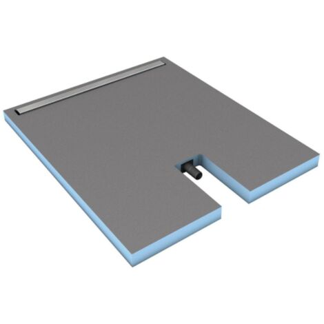 Receveur a carreler 120 x 90 cm Wedi Fundo Plano Linea - écoulement linéaire sortie sur le petit coté