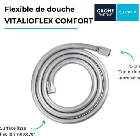 Flexible de douche anti-torsion - VitalioFlex Silver GROHE
